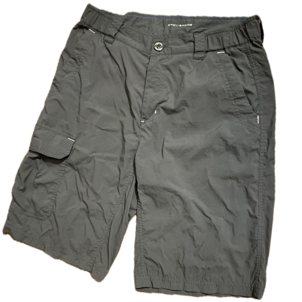 Grey Columbia Nylon Cargo Shorts